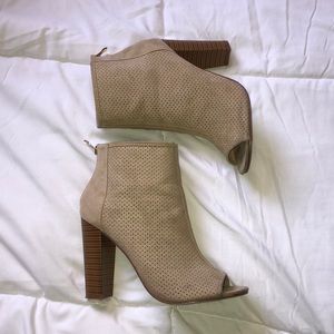 Open toe booties
